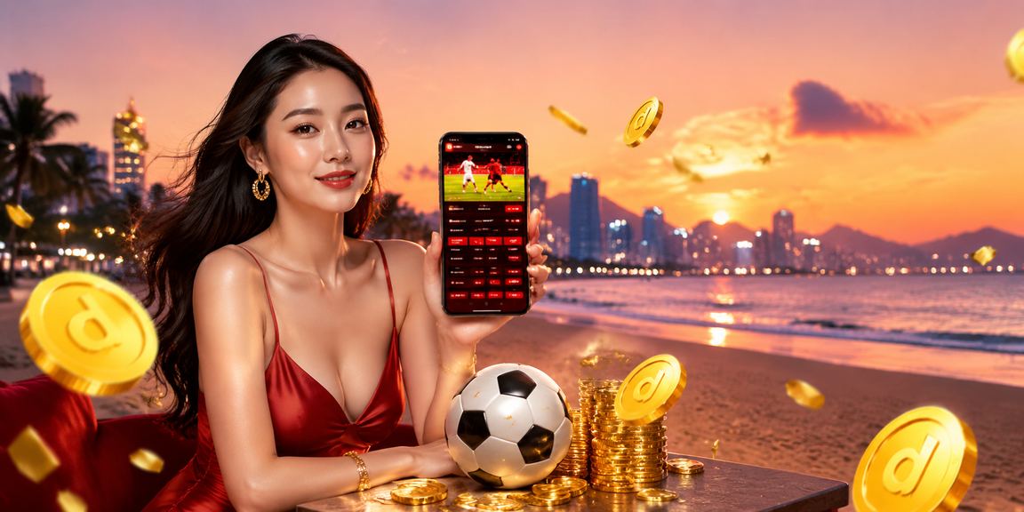 Người dùng theo dõi cá cược thể thao trên bãi biển Đà Nẵng vào buổi tối