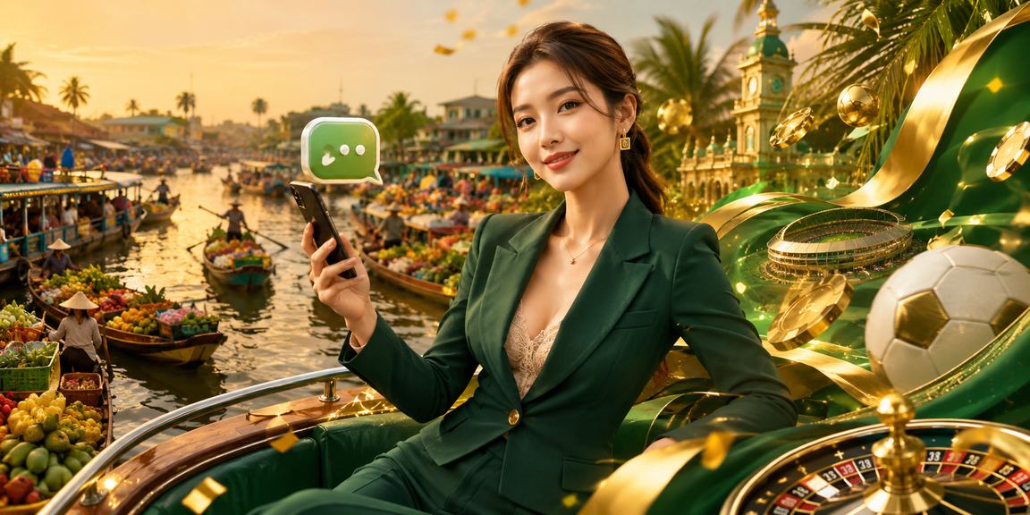 Người dùng miền Tây tham gia trò chơi casino điện tử trên điện thoại trong lễ hội sông nước