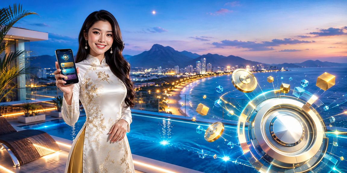 Người dùng mặc áo dài tại Quy Nhơn sử dụng ứng dụng casino trên điện thoại di động